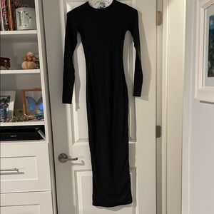 SKIMS Black Long Sleeve Dress